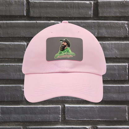 Sweet Pickle Dad Cap with Rectangle Grey Leather Patch