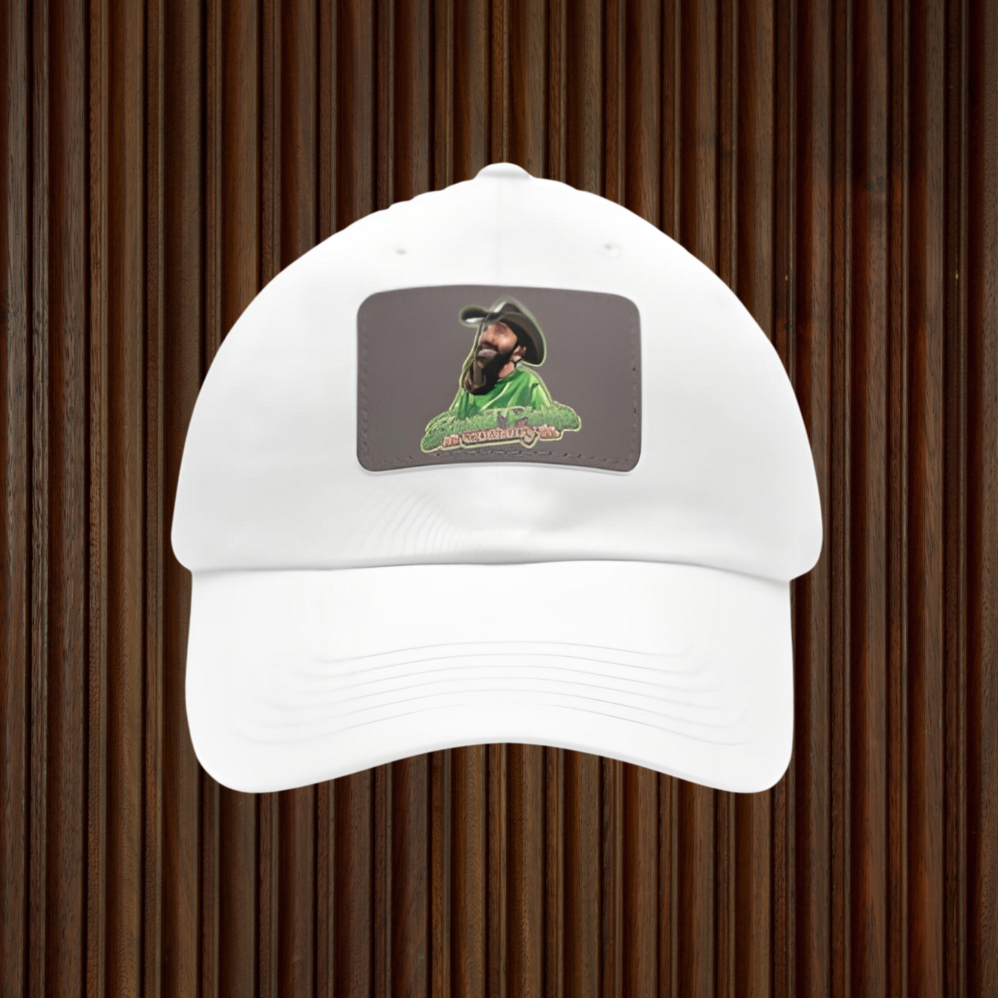 Sweet Pickle Dad Cap with Rectangle Grey Leather Patch