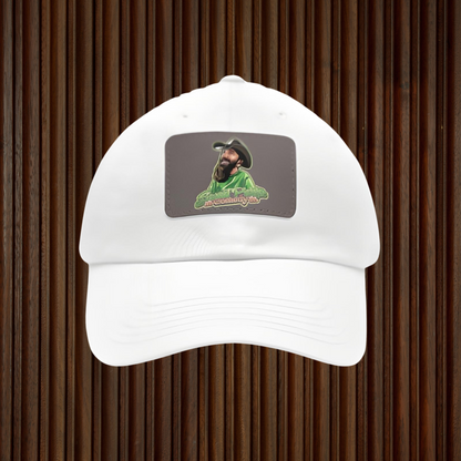 Sweet Pickle Dad Cap with Rectangle Grey Leather Patch
