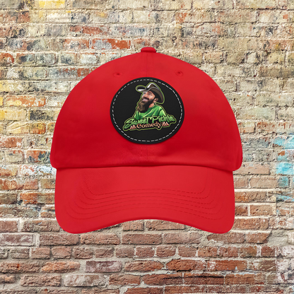 Sweet Pickle Dad Cap with Round Black Leather Patch