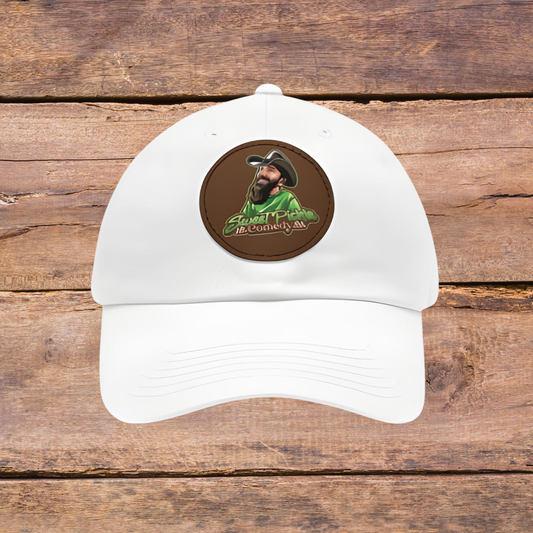 Sweet Pickle Dad Cap with Round Brown Leather Patch