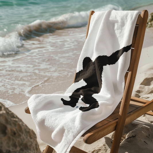 Dabbing Bigfoot White Beach Towel