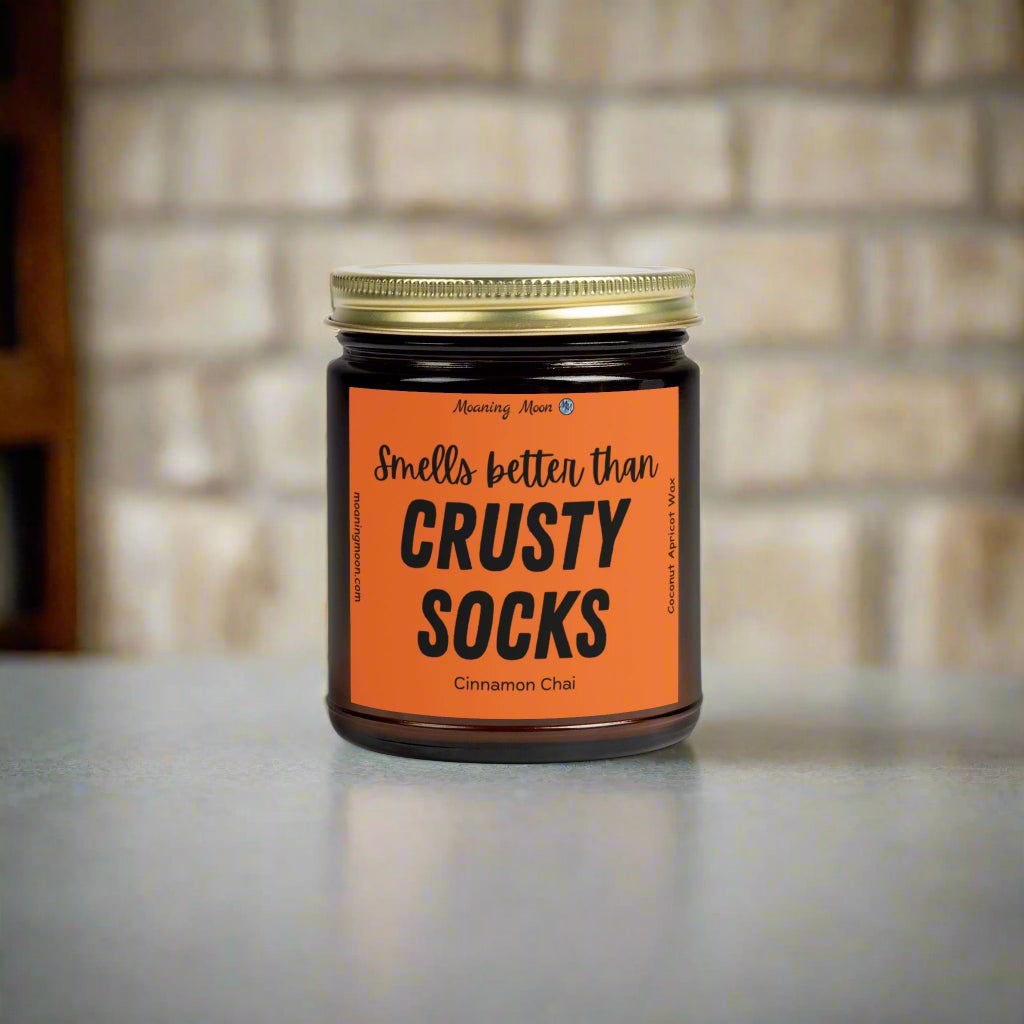 Crusty Socks - Cinnamon Chai, Coconut Apricot Wax Candles