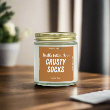 Crusty Socks - Vanilla Bean, Coconut Apricot Wax Candle