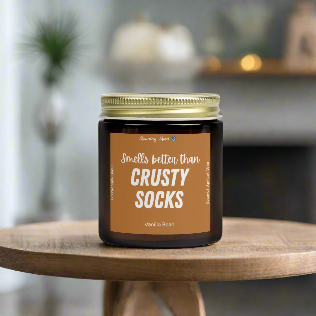 Crusty Socks - Vanilla Bean, Coconut Apricot Wax Candle