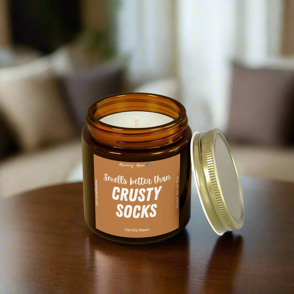 Crusty Socks - Vanilla Bean, Coconut Apricot Wax Candle