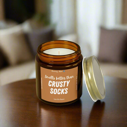 Crusty Socks - Vanilla Bean, Coconut Apricot Wax Candle