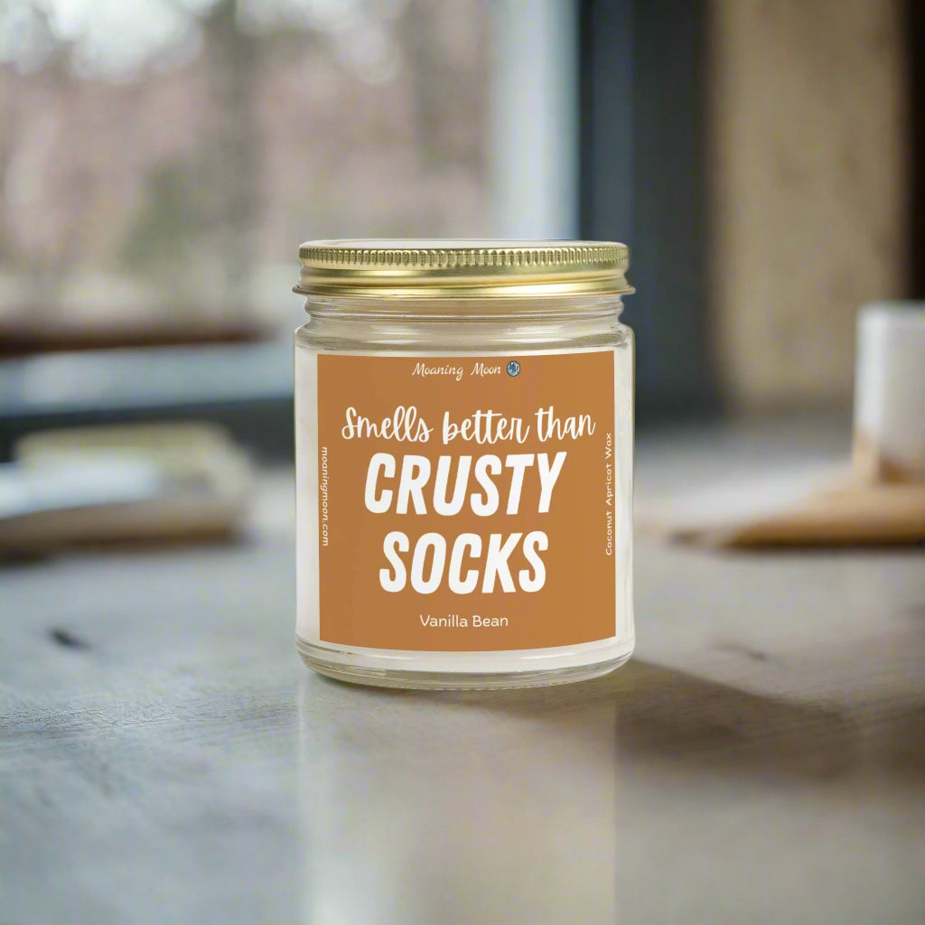 Crusty Socks - Vanilla Bean, Coconut Apricot Wax Candle