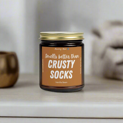 Crusty Socks - Vanilla Bean, Coconut Apricot Wax Candle