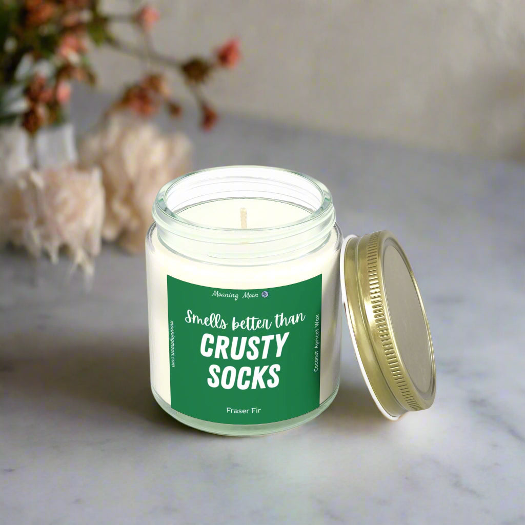 Crusty Socks - Fraser Fir, Coconut Apricot Wax Candle