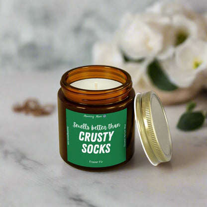 Crusty Socks - Fraser Fir, Coconut Apricot Wax Candle
