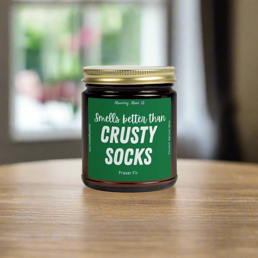 Crusty Socks - Fraser Fir, Coconut Apricot Wax Candle