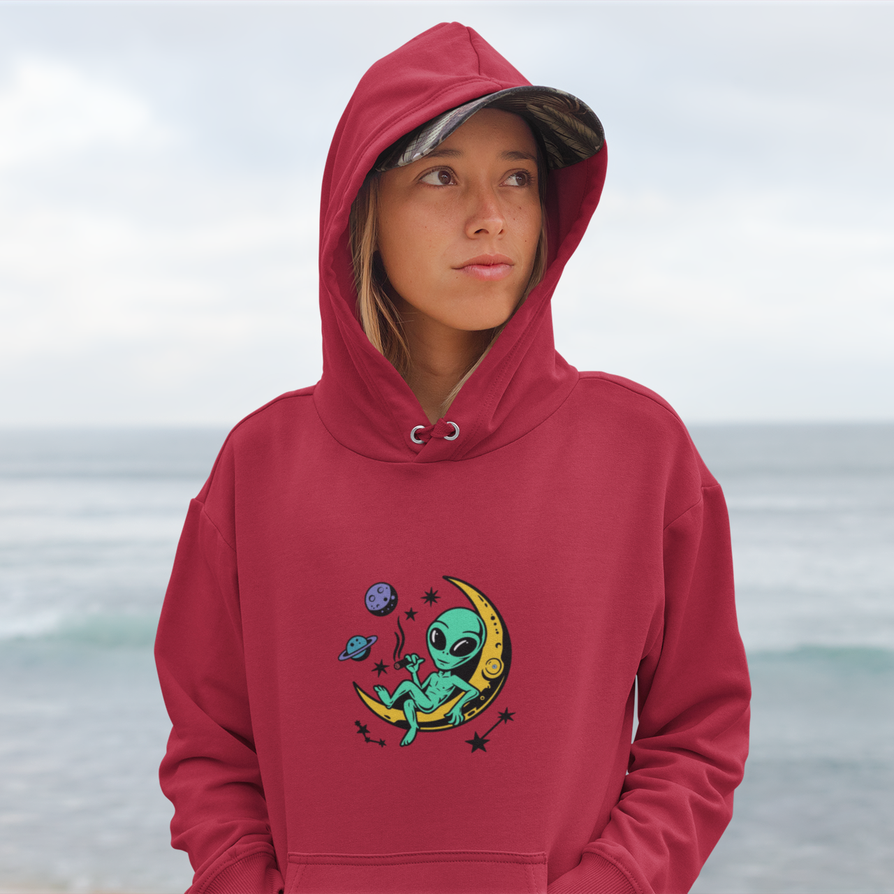 420 Alien Comfy Hoodie