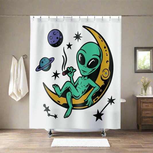 420 Alien Shower Curtain