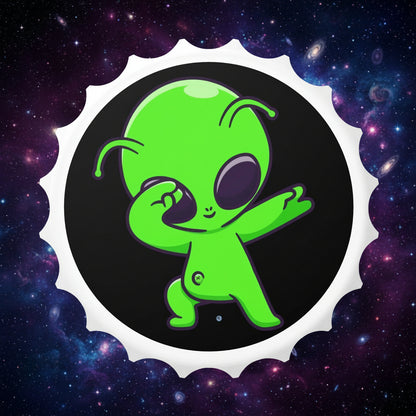 Dabbing Alien Magnetic Dual Bottle Opener