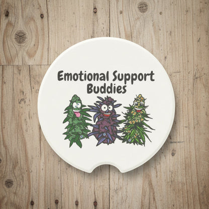 Emotional Support Buddies Soapstone Car Coaster