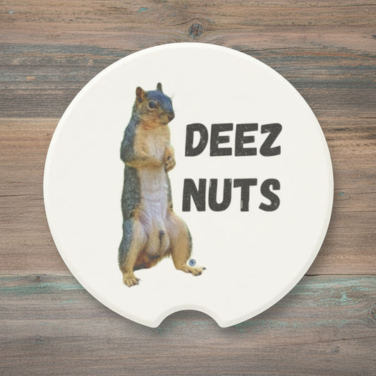 Deez Nuts Soapstone Car Coaster