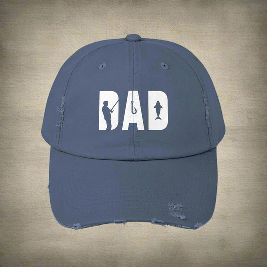 Fishing Dad Distressed Cap