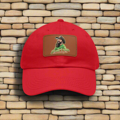 Sweet Pickle Dad Cap with Rectangle Brown Leather Patch