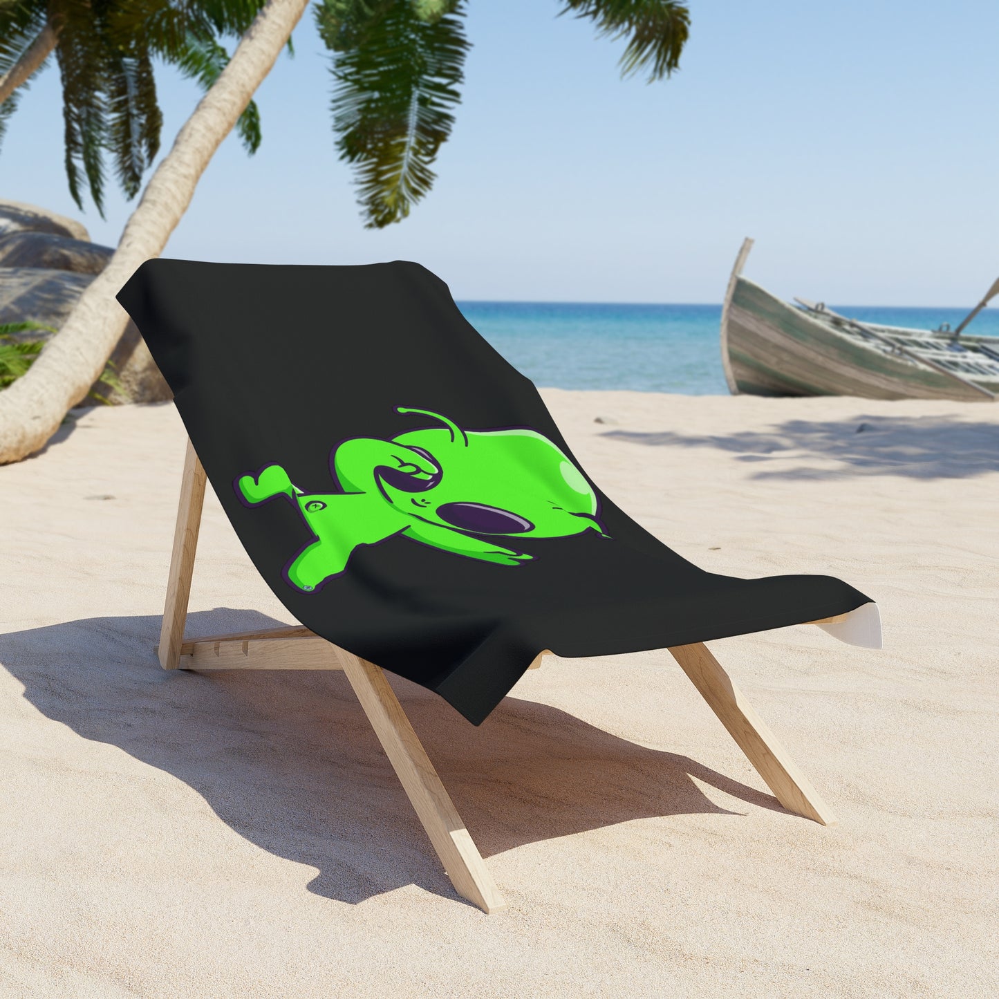 Dabbing Alien Beach Towel