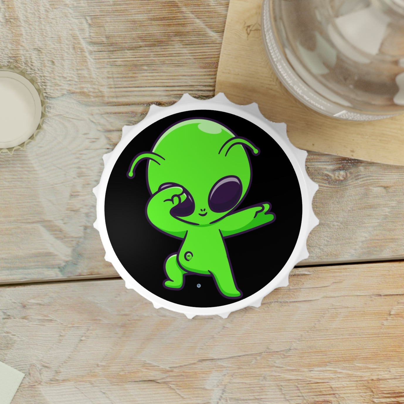 Dabbing Alien Magnetic Dual Bottle Opener