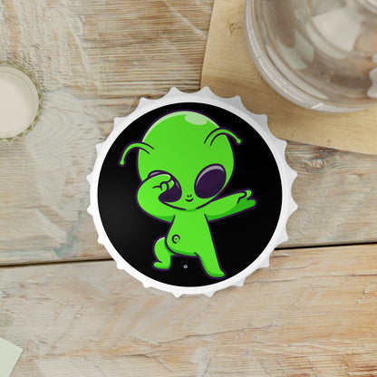 Dabbing Alien Magnetic Dual Bottle Opener