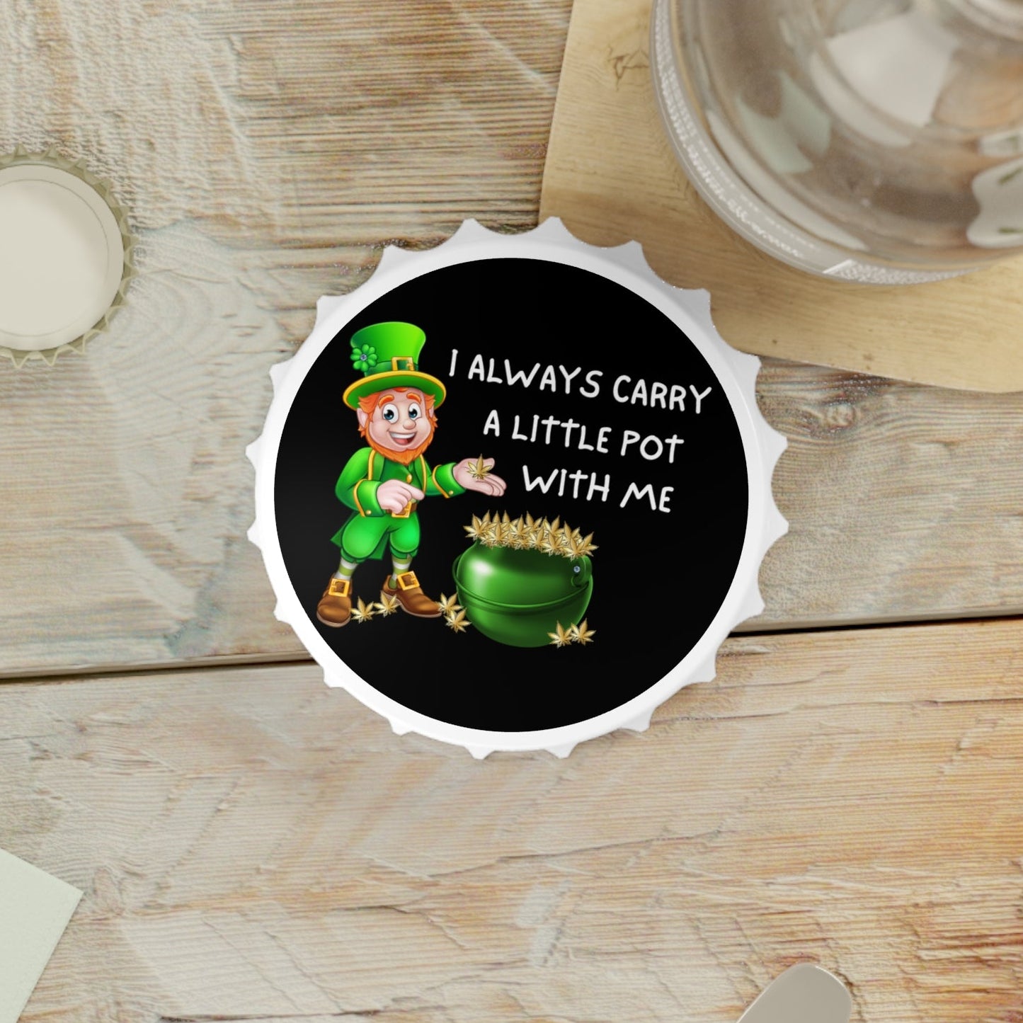 Carry A Little Pot Magnetic Dual Bottle Opener