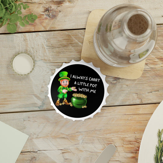 Carry A Little Pot Magnetic Dual Bottle Opener