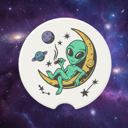 420 Alien Soapstone Car Coaster