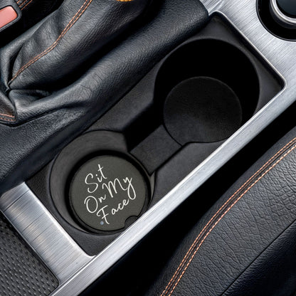 Sit On My Face Soapstone Car Coaster