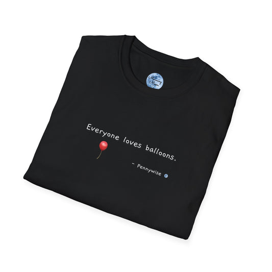 Pennywise Balloon Love Unisex Soft Stlye T-Shirt