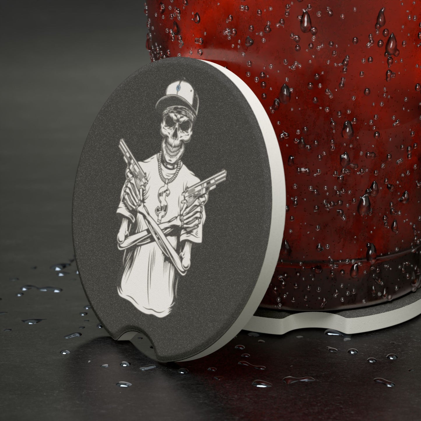 SkelaGangsta Soapstone Car Coaster