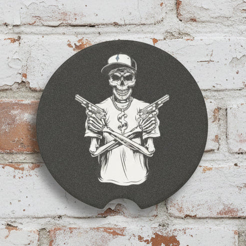 SkelaGangsta Soapstone Car Coaster