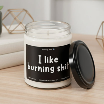 I Like Burning Shit Non-Toxic Soy Candle, 9oz