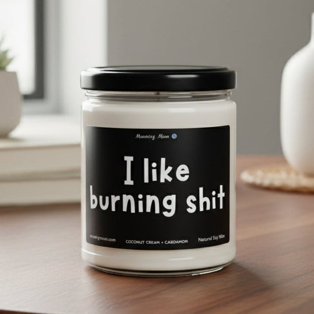 I Like Burning Shit Non-Toxic Soy Candle, 9oz