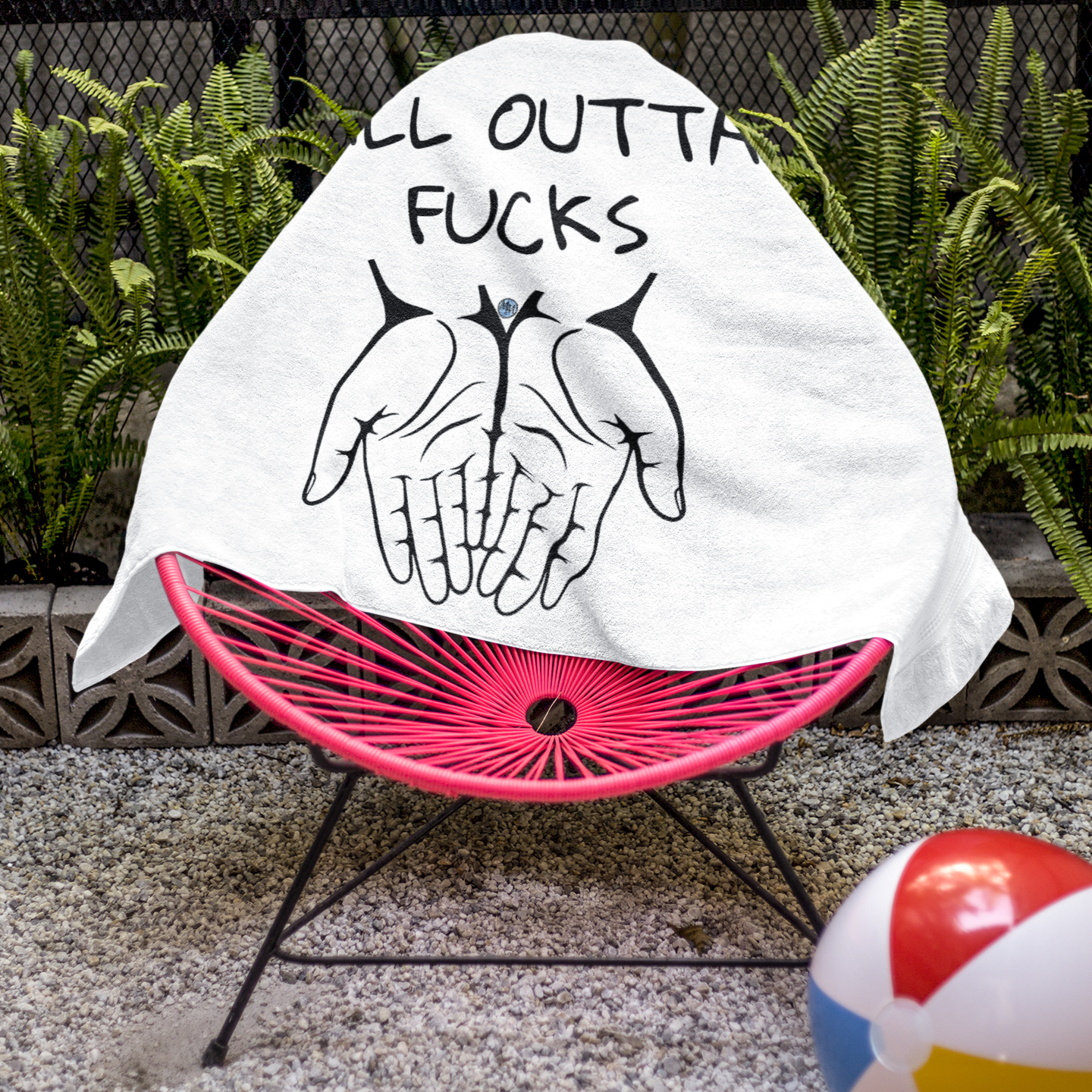 All Outta F*cks Beach Towel