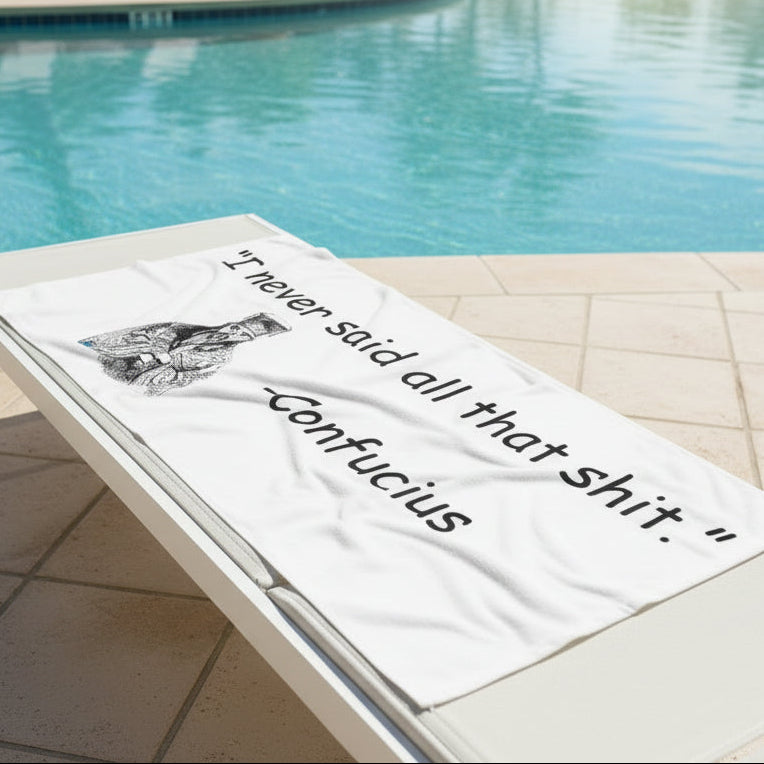 Confucius Said Beach Towel