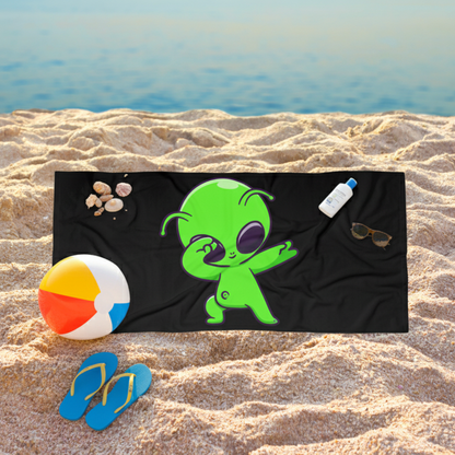 Dabbing Alien Beach Towel